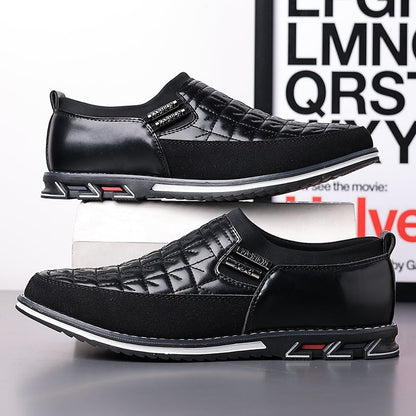 Men'S Round Toe Versatile Business Casual Loafer Shoes