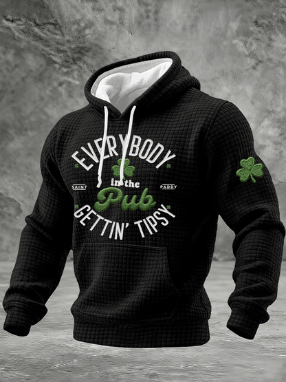 Men's St. Patrick's Day Print Checkered Hoodie