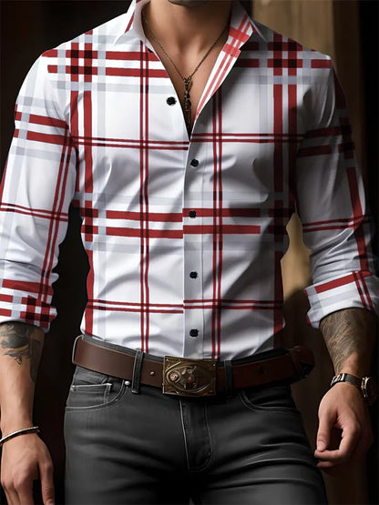 Men's Plaid Business Casual Shirt