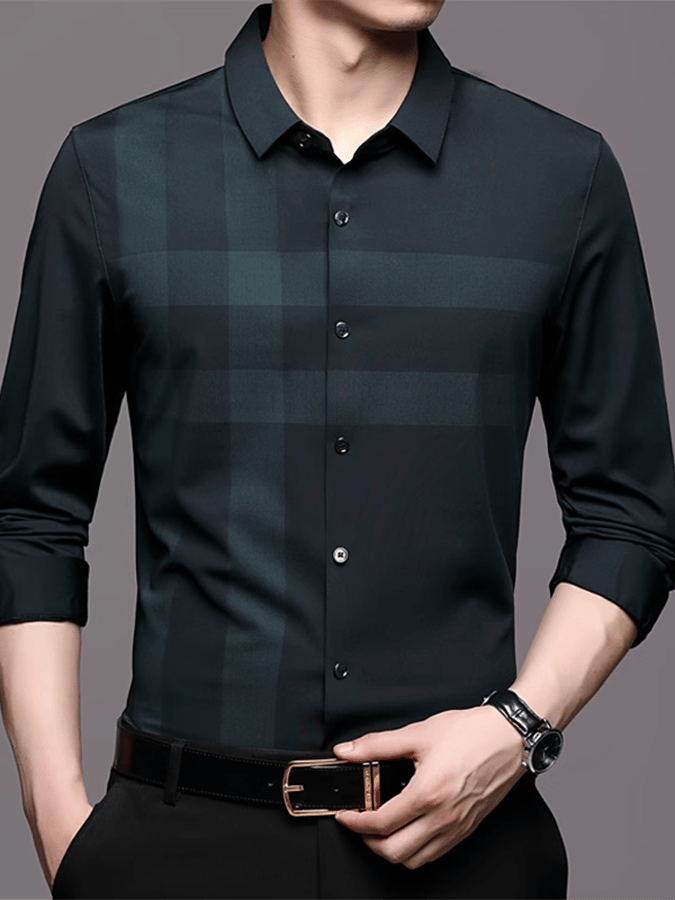 Men's Plaid Business Casual Shirt