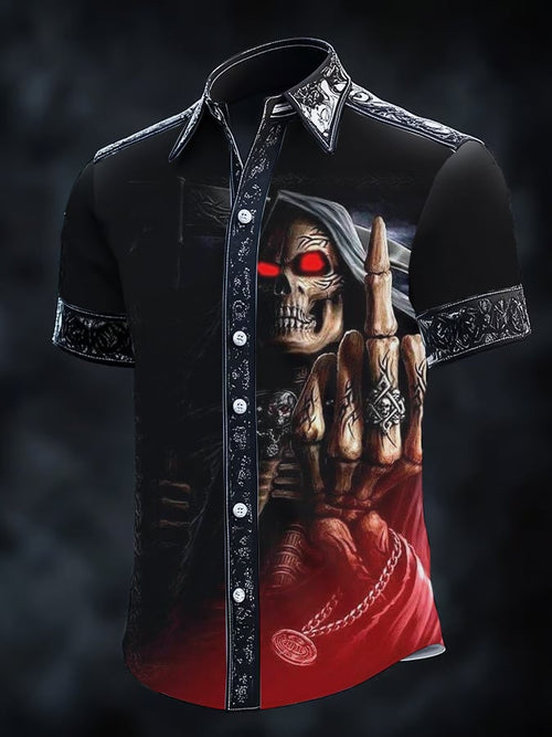 Men's Gothic Dark Short Sleeve Shirt