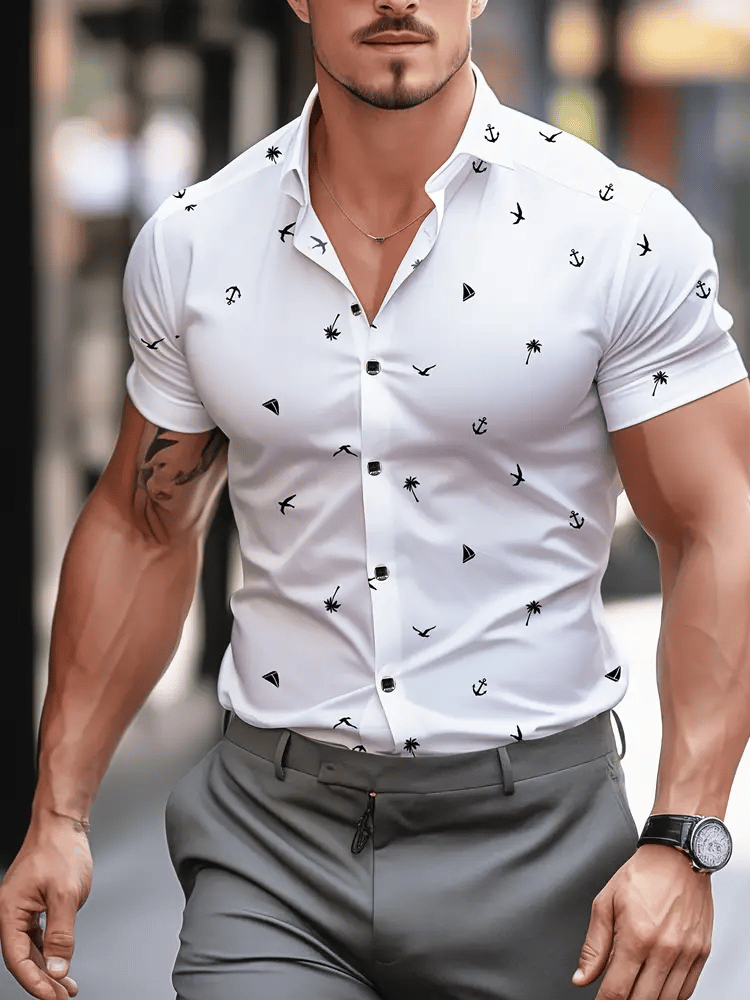 Men's business short-sleeved shirt