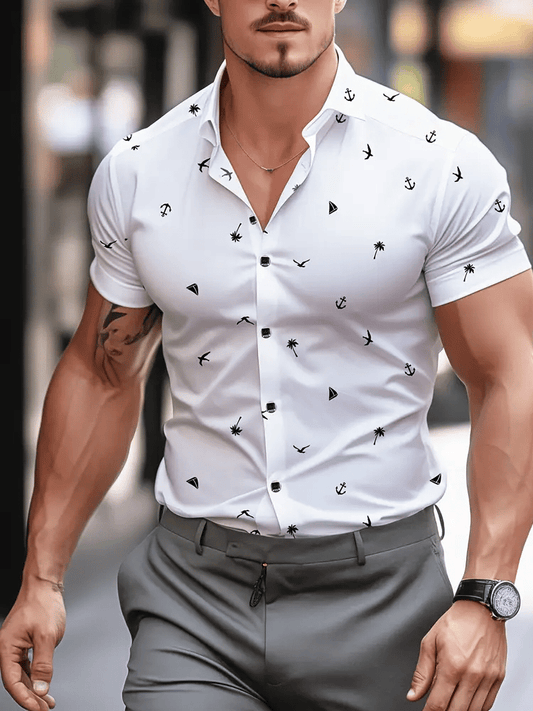 Men's business short-sleeved shirt