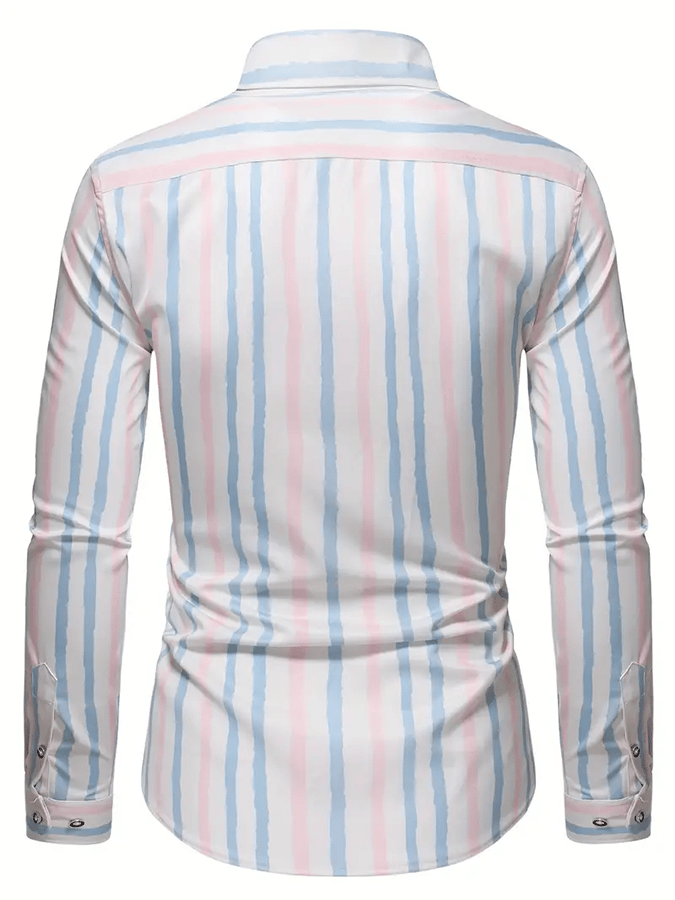 Men's Striped Business Casual Shirt