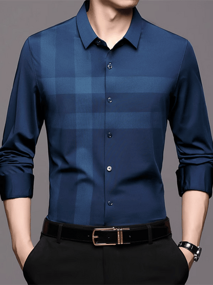 Men's Plaid Business Casual Shirt