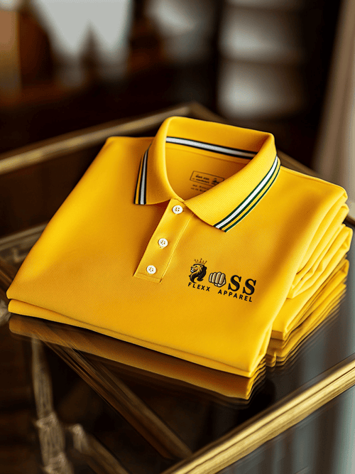 Men's Business Casual Printed Short Sleeve Polo Shirt