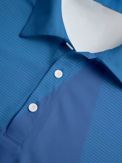 Men's Fashionable Geometric Short Sleeved Polo Shirt