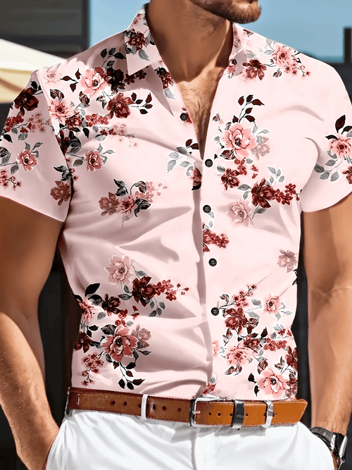Men's Business Casual Button Short-sleeved Shirt