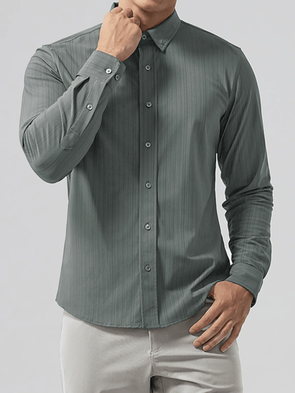 Men's Business Casual Long Sleeve Shirt