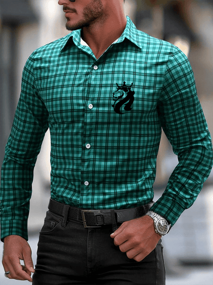 Men's Plaid Business Casual Shirt