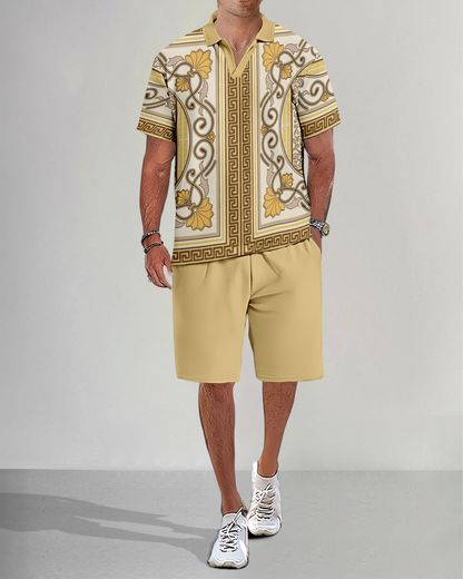 Suitmens Men's Casual Summer POLO Set 022