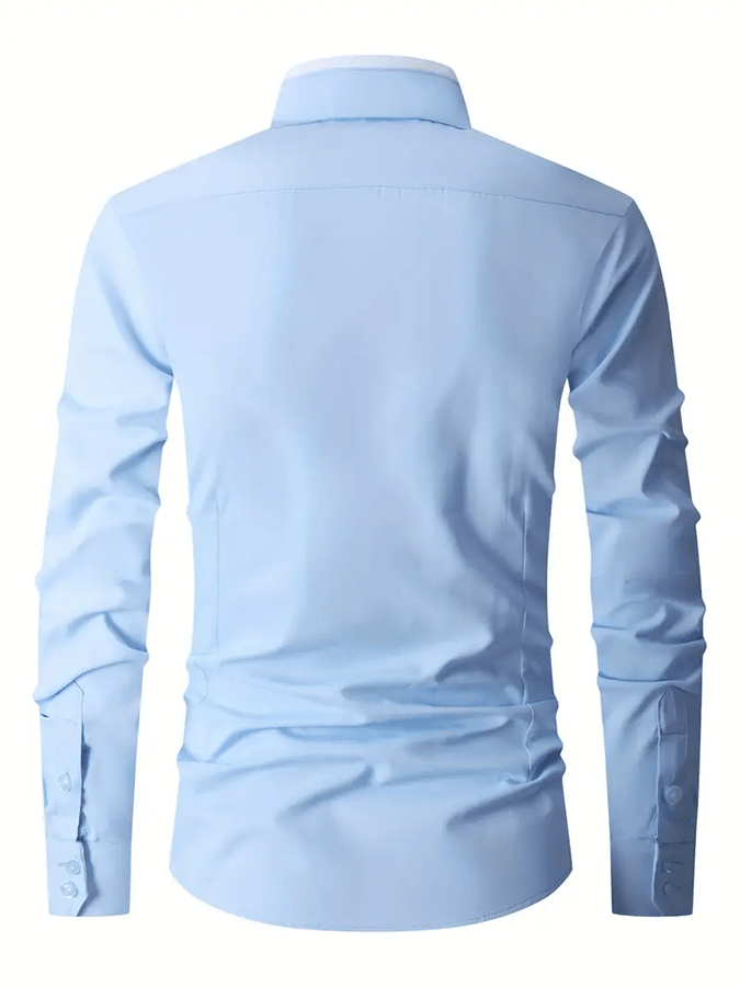 Men's Geometric Design Business Casual Shirt