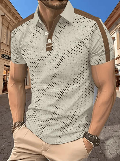 Men's Golf Casual Printed Casual Polo Shirt