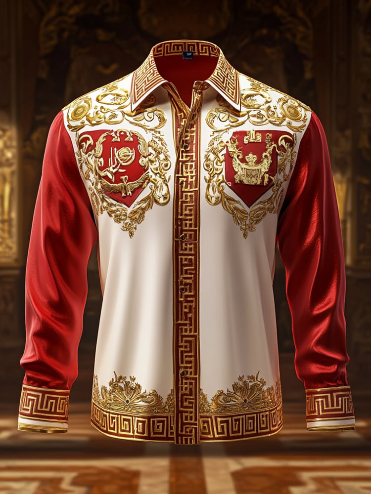 Men's Satin Luxe Long Sleeve Button Down Shirt