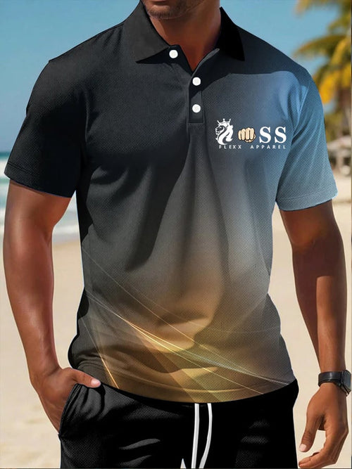 Men's Fashion Casual Business Contrast Color Polo