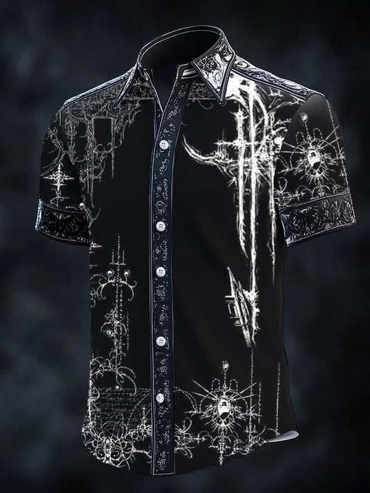 Men's Retro Gothic Dark Shirt