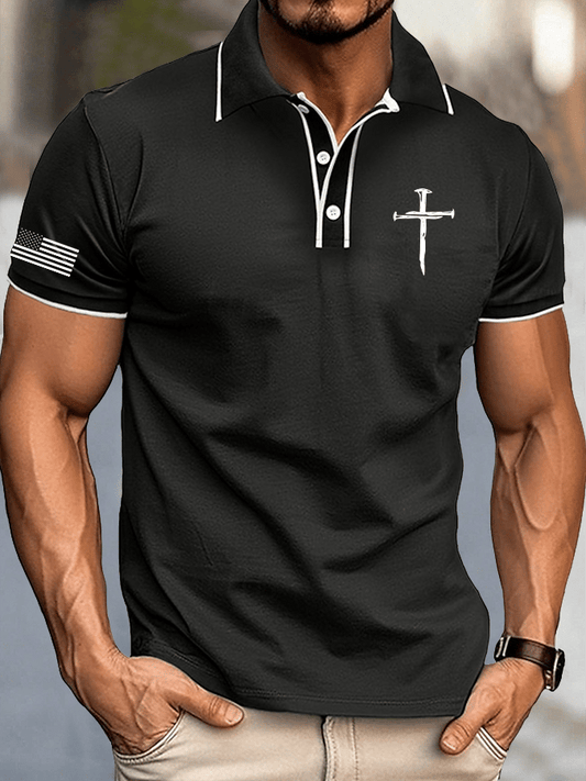 Men's Faith Print Polo Shirt