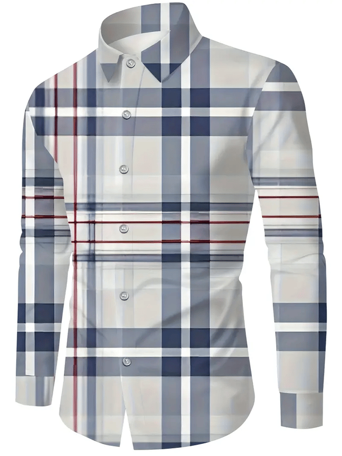 Men's Plaid Business Casual Shirt