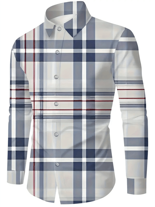 Men's Plaid Business Casual Shirt