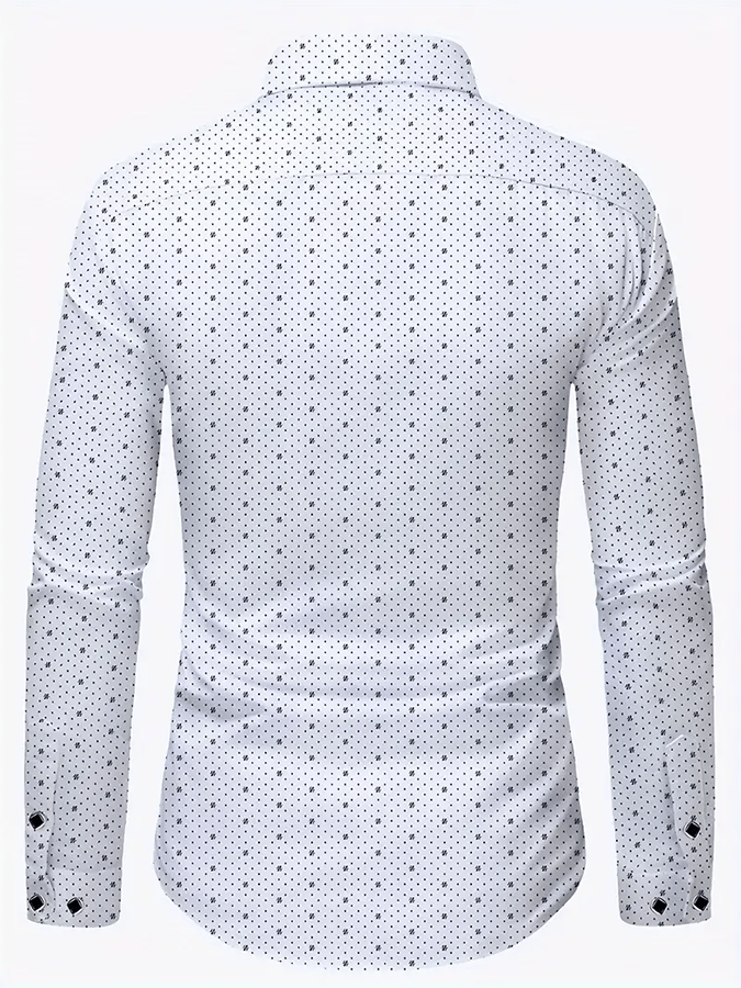 Men's Geometric Business Casual Shirt