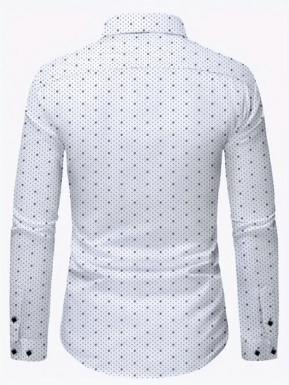 Men's Geometric Business Casual Shirt