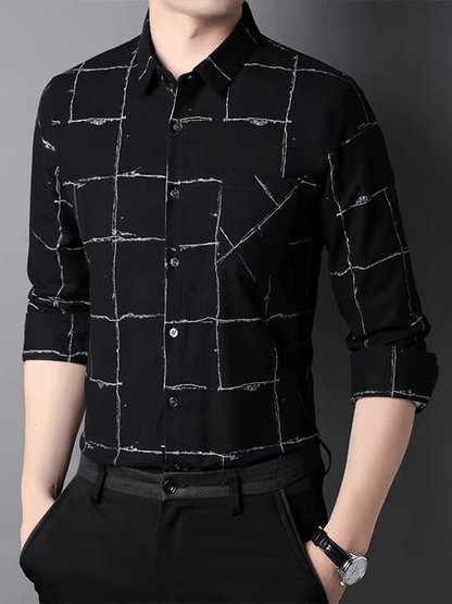 Men's Plaid Business Casual Shirt