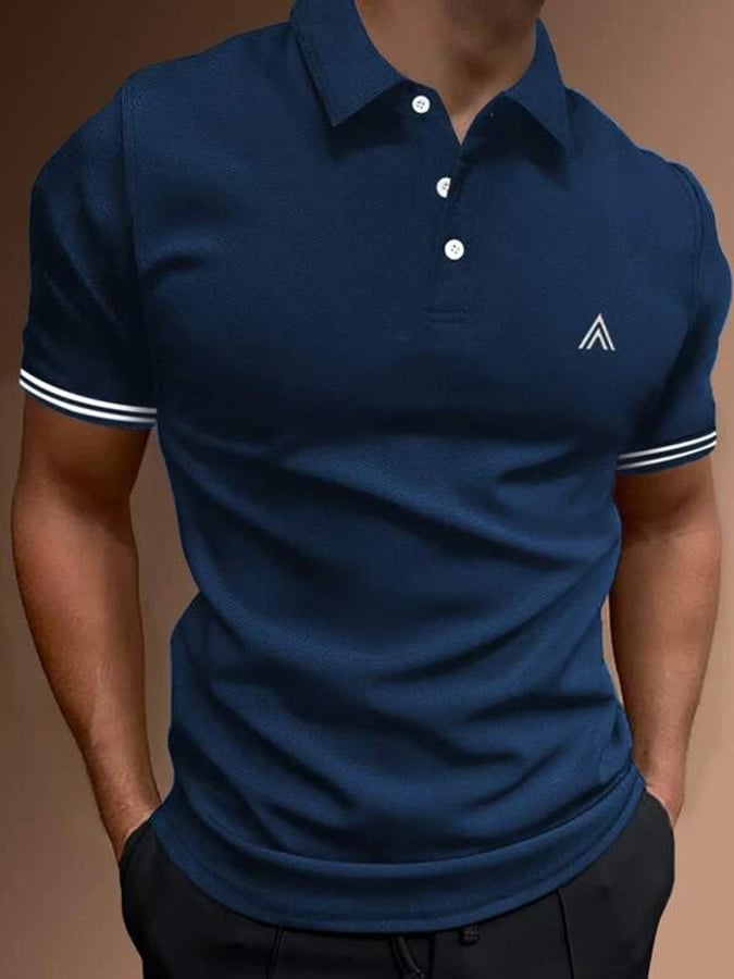 Fashionable Business Casual Simple Short-Sleeved Polo Shirt