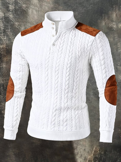 Men's Retro Comfort Warm Textured Fabric Hooded Sweatshirt