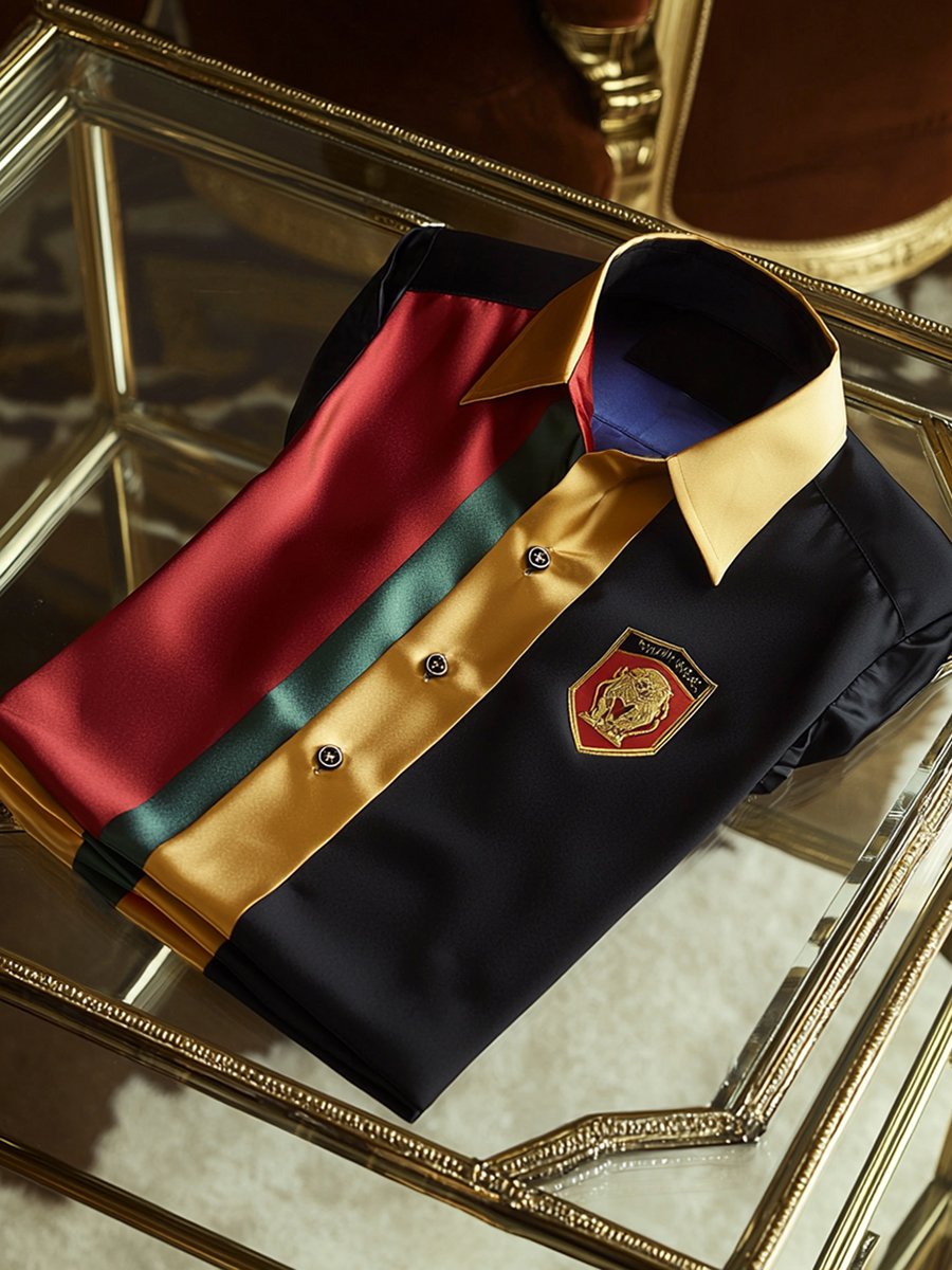 Men's Satin Luxury Business Long Sleeve Shirt