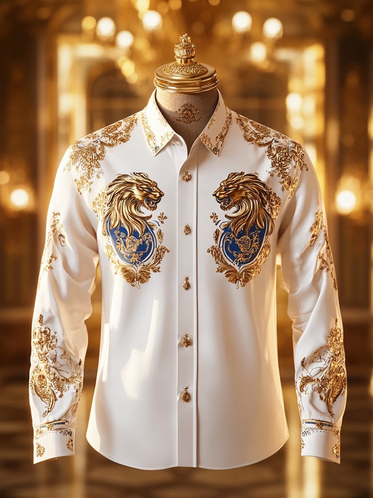 Men's Satin Luxe Long Sleeve Button Down Shirt