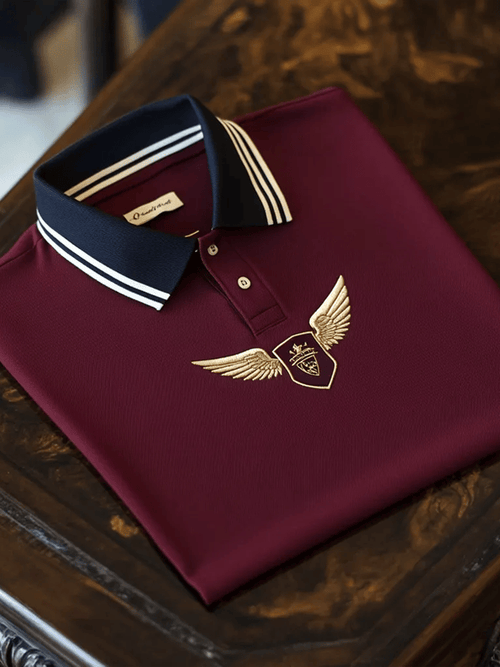 Men's Vintage Business Long Sleeve Polo Shirt