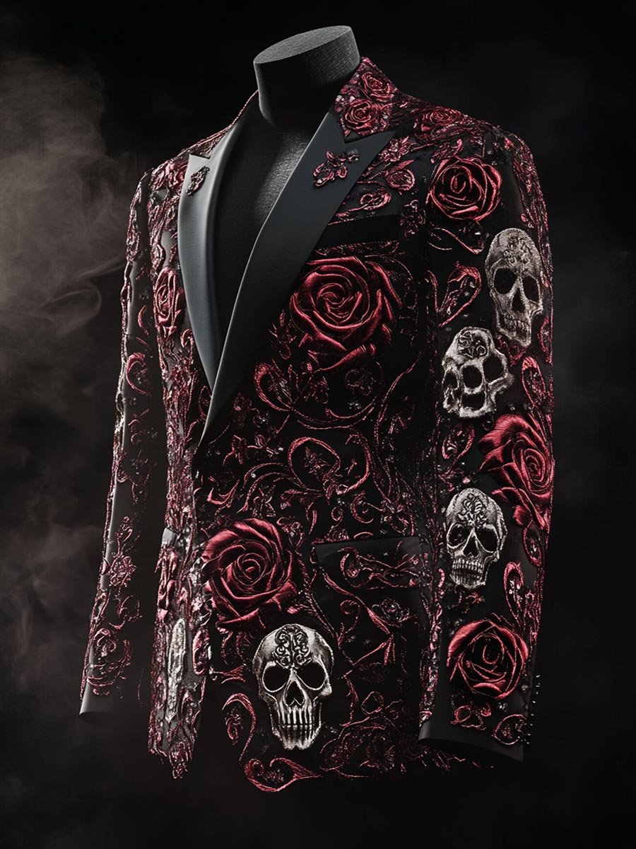 Men's Luxury Casual Business Skull Blazer