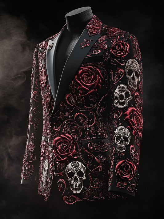 Men's Luxury Casual Business Skull Blazer
