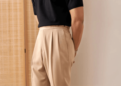 Casual button-down straight fit elegant pants