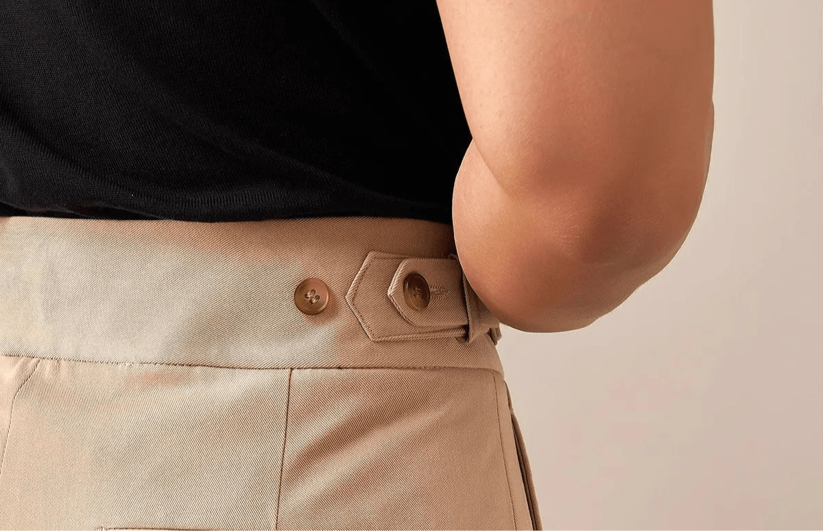 Casual button-down straight fit elegant pants