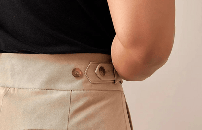 Casual button-down straight fit elegant pants