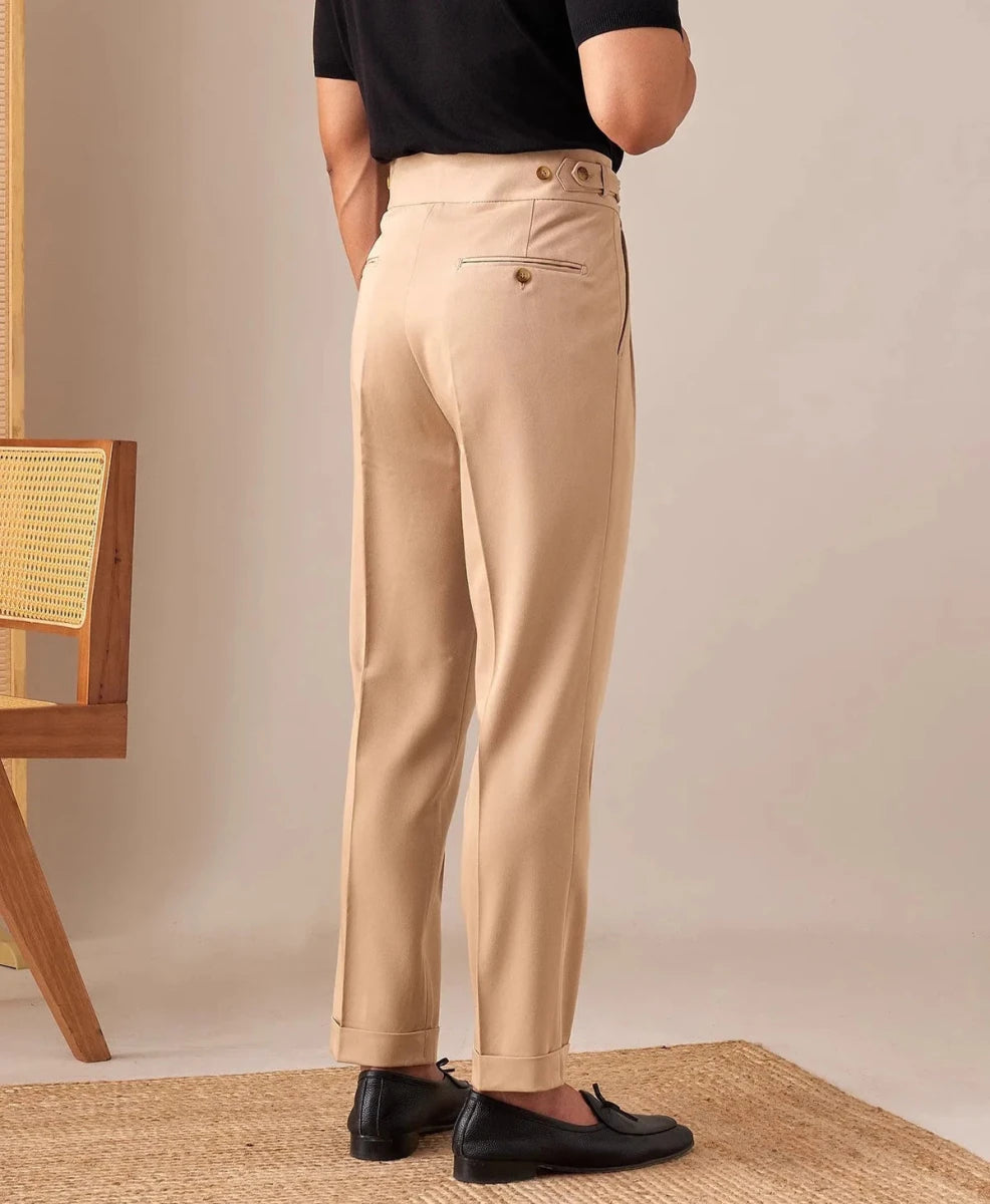 Casual button-down straight fit elegant pants