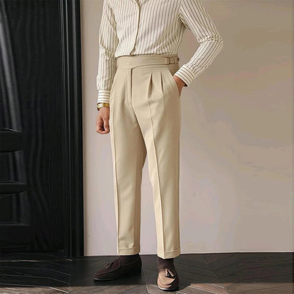 Casual button-down straight fit elegant pants