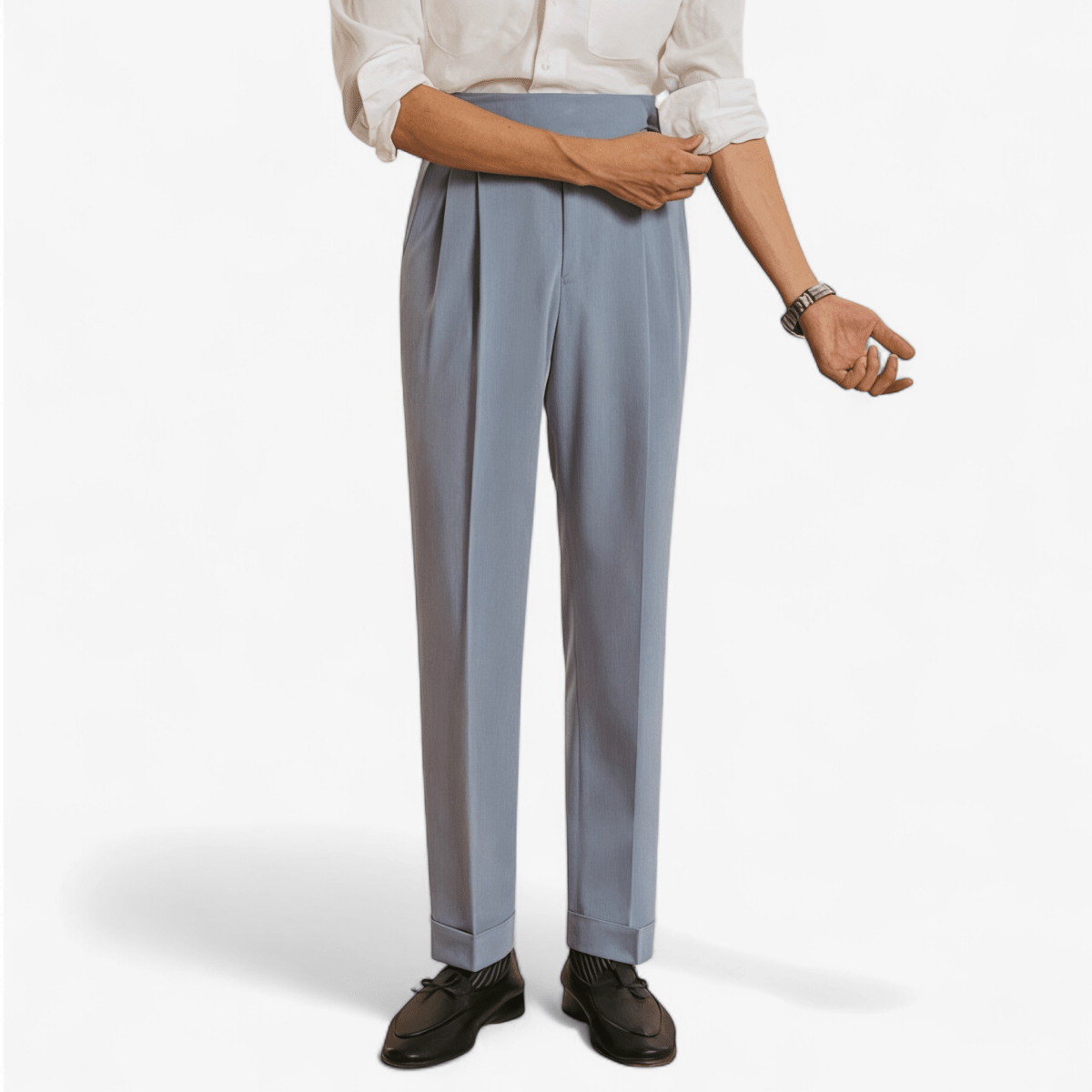 Casual button-down straight fit elegant pants