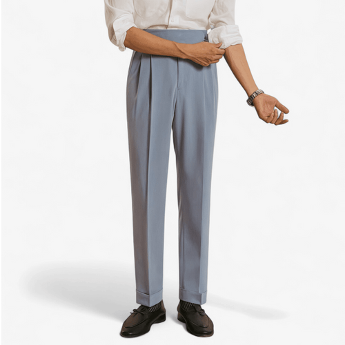 Casual button-down straight fit elegant pants