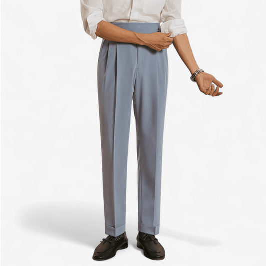 Casual button-down straight fit elegant pants