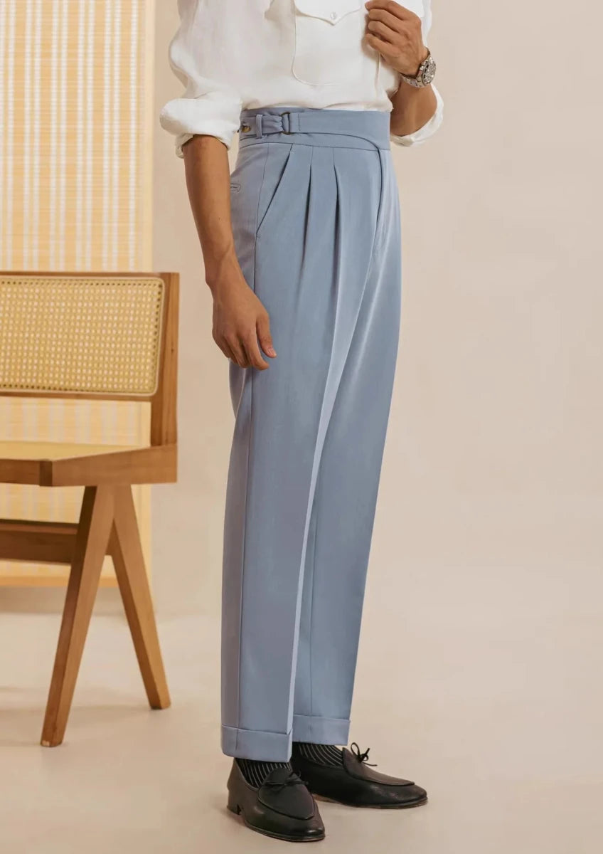 Casual button-down straight fit elegant pants