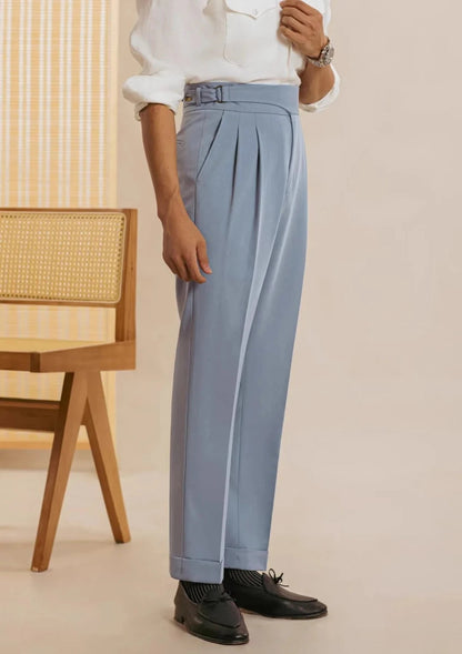 Casual button-down straight fit elegant pants