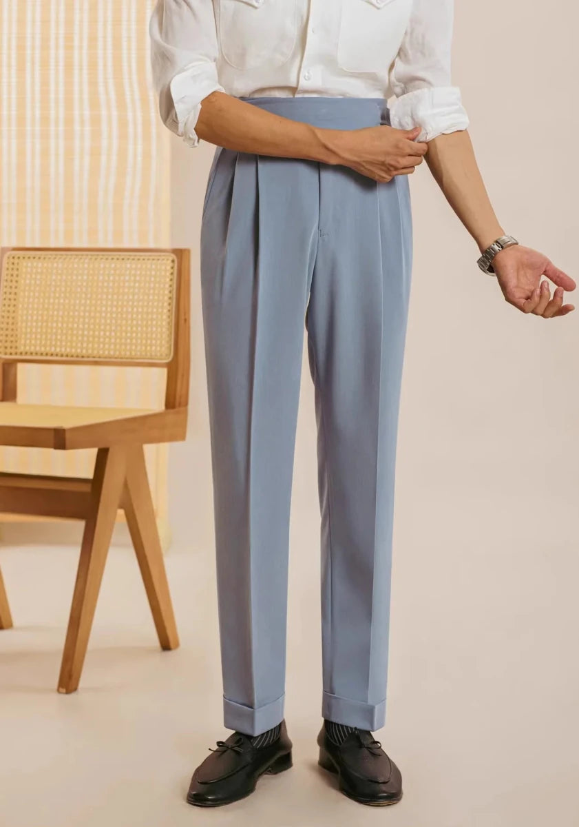 Casual button-down straight fit elegant pants