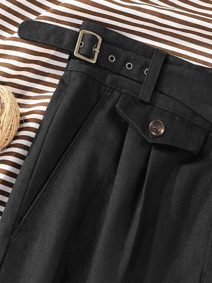 Casual italian cotton trousers four season