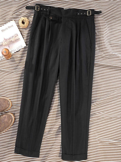 Casual italian cotton trousers four season
