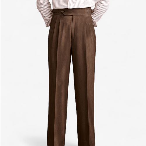 Casual wide-leg high-waist italian pants