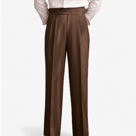 Casual wide-leg high-waist italian pants