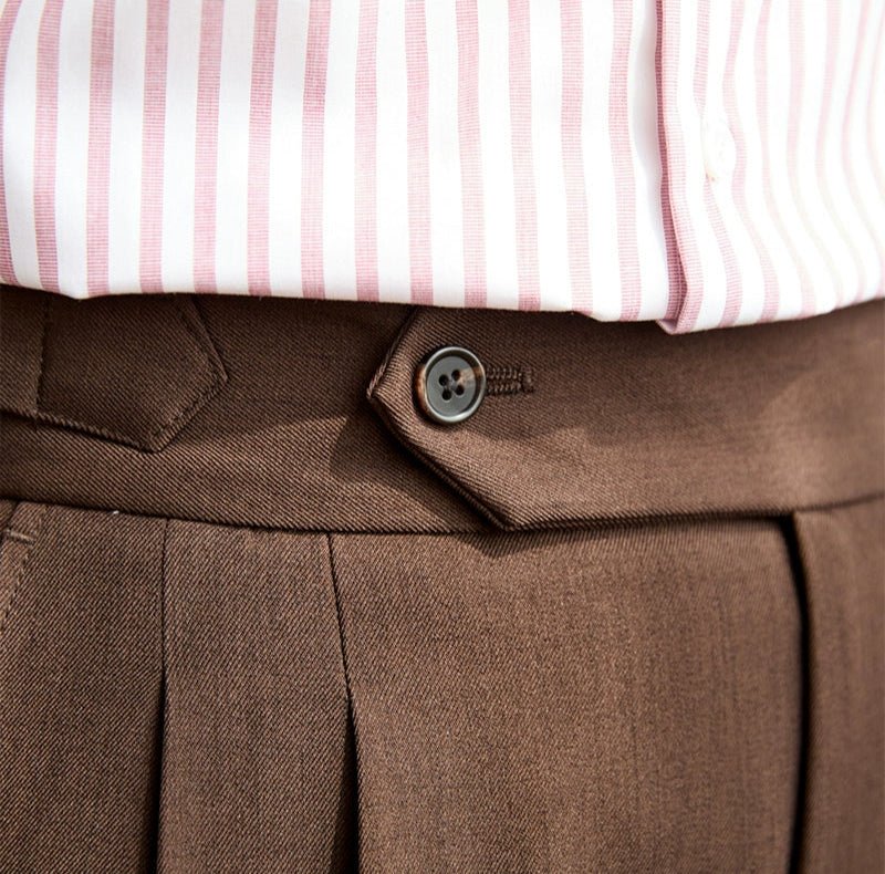 Casual wide-leg high-waist italian pants