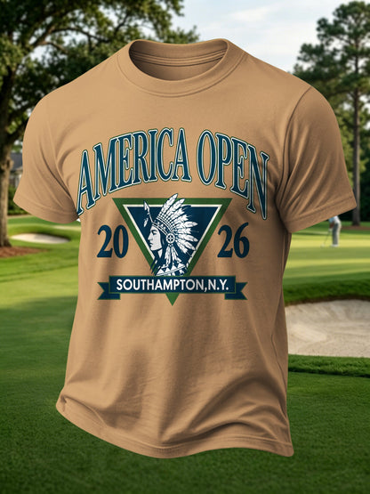 Men's Golf Enthusiast Printed Casual Tops
